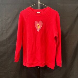 Disney Store Winnie the Pooh Valentine Red Love Crewneck Women's Medium